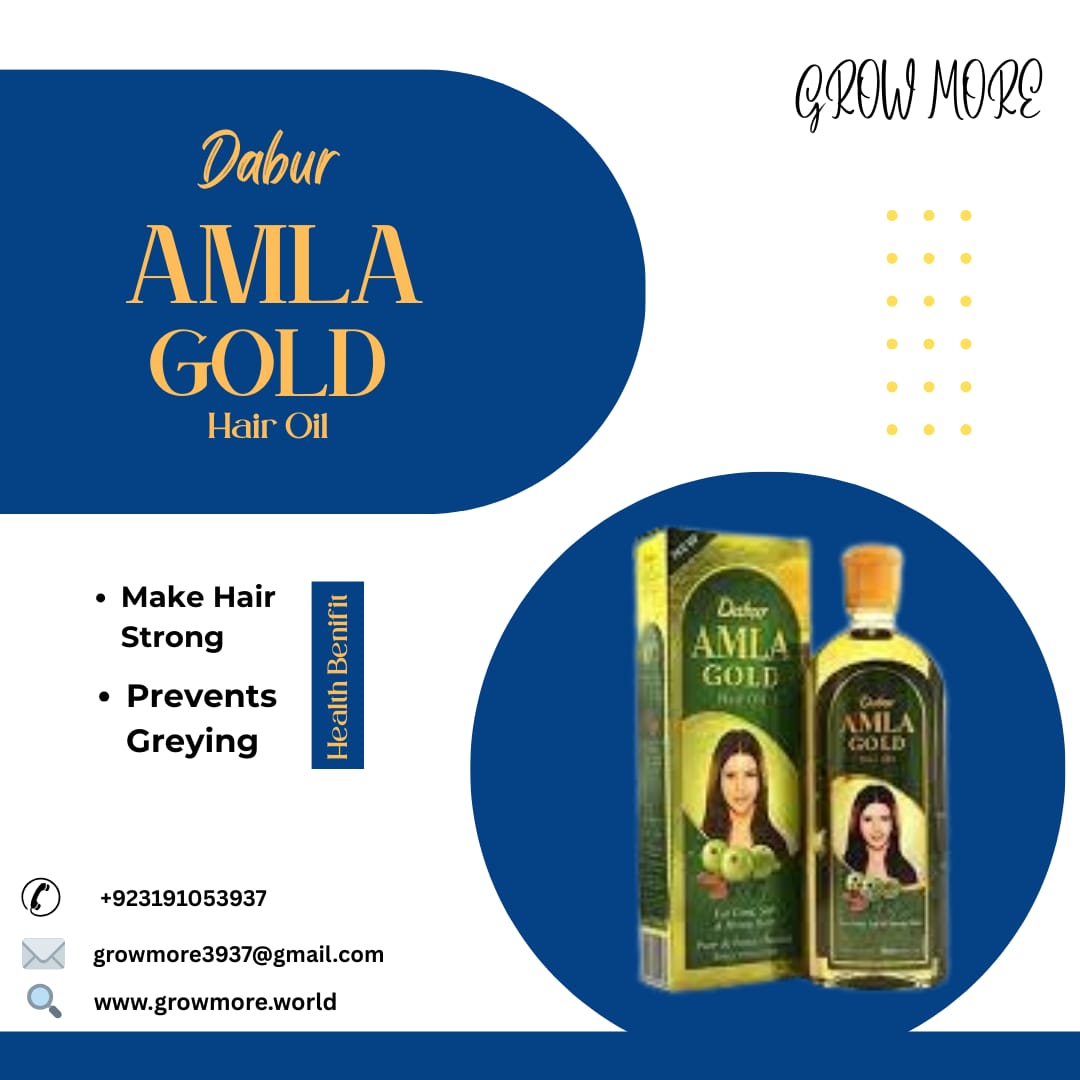(Dabur Amla Gold Oil)Hair nourishment, strengthening, promoting growth, and adding shine